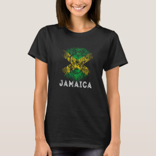 Jamaica King Safari Lion Head Carribean Jamaican R T-Shirt