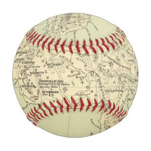 Jamaica Lithographed Map Baseball
