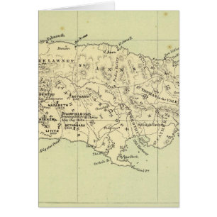 Jamaica Lithographed Map Cards