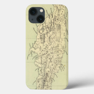 Jamaica Lithographed Map iPhone 13 Case