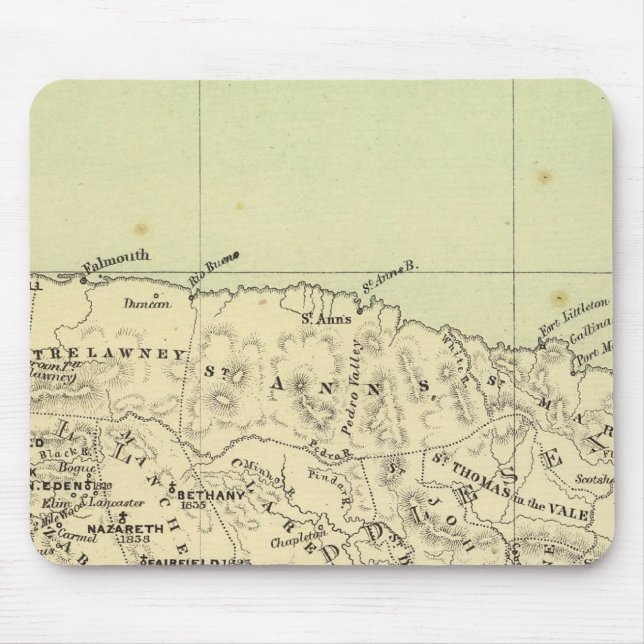 Jamaica Lithographed Map Mouse Pad (Front)