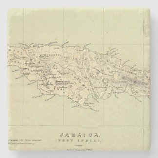 Jamaica Lithographed Map Stone Coaster