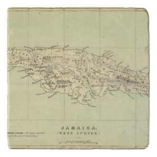 Jamaica Lithographed Map Trivet