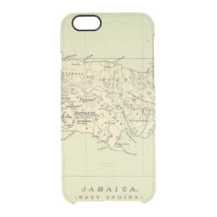 Jamaica Lithographed Map Clear iPhone 6/6S Case