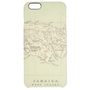 Jamaica Lithographed Map Clear iPhone 6 Plus Case