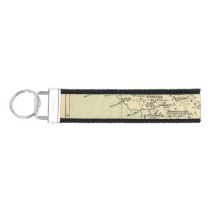 Jamaica Lithographed Map Wrist Keychain