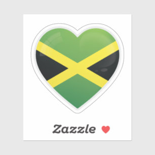 Jamaica Love Flag Sticker