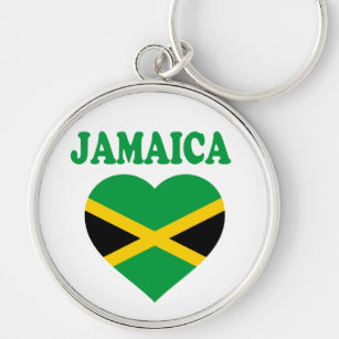 Keychain USA & JAMAICA HEART 