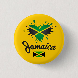 Jamaica Love Jah Rastafari Reggae Rasta Button