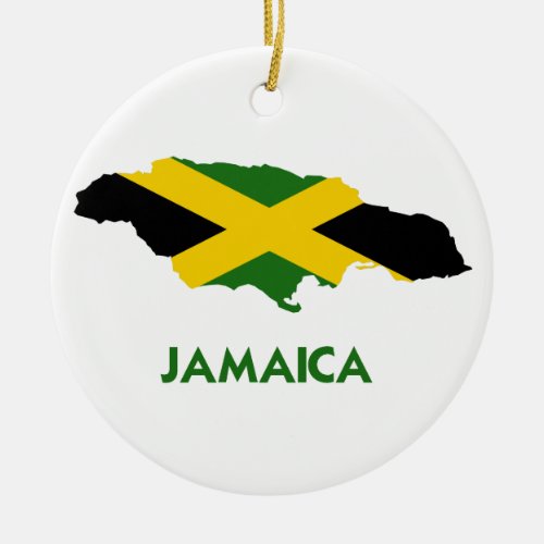 JAMAICA MAP CERAMIC ORNAMENT