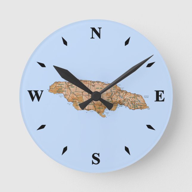 Jamaica Map Clock (Front)