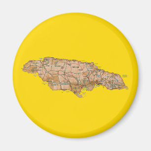 Jamaica Map Magnet