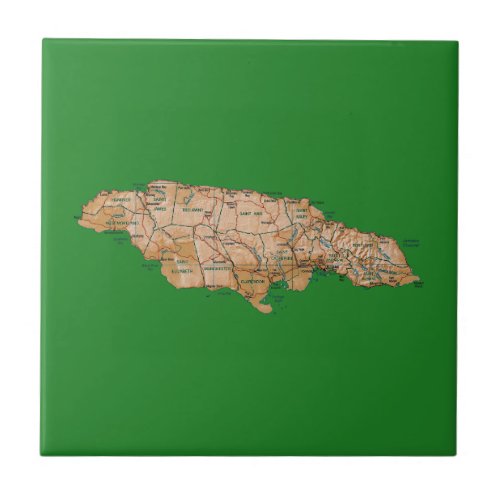 Jamaica Map Tile