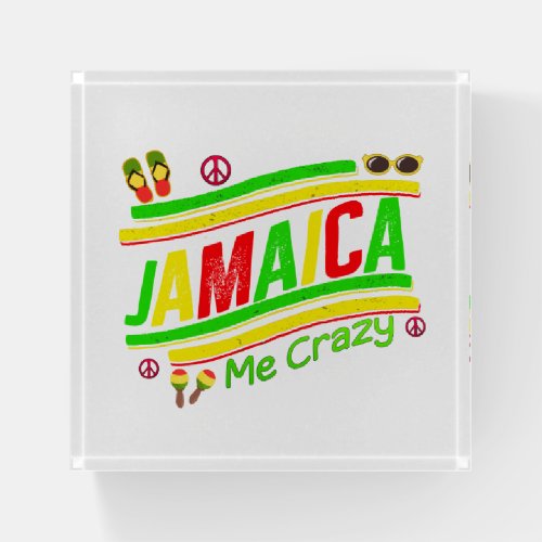 Jamaica Me Crazy Cruise Vacation Group Matching  Paperweight