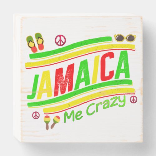 Jamaica Me Crazy Cruise Vacation Group Matching  Wooden Box Sign