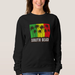 Jamaica Miami South Beach Fl Rasta Flag Miami Jama Sweatshirt