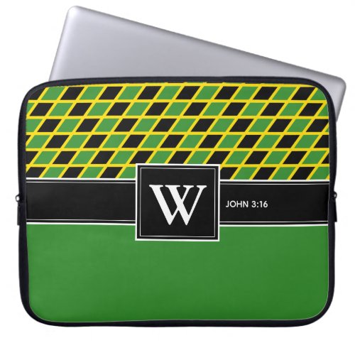 JAMAICA Monogram Christian Scripture laptop Laptop Sleeve