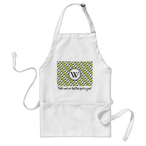 JAMAICA Monogram Taste and See Bible Scripture Adult Apron