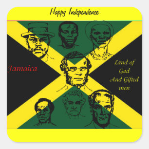 jamaica national hero square sticker