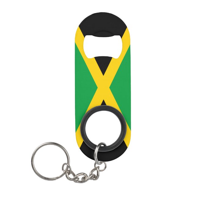 Jamaica National Pride Patriotic Keychain Bottle Opener (Front)