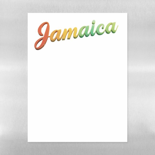 Jamaica notes magnetic dry erase sheet (Vertical)