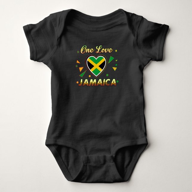 Jamaica One Love Group Vacation Cruise Matching Baby Bodysuit (Front)