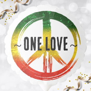 Jamaica One Love Rasta Color Peace Symbol Jamaican Balloon