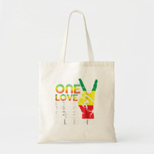 Jamaica One Love Reggae Caribbean Music Pride Fla Tote Bag