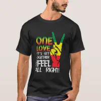  One Love Jamaica Vacation Jamaican Reggae Music Caribbean  T-Shirt : Clothing, Shoes & Jewelry