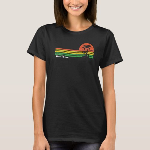 Jamaica One Love Reggae Caribbean Music Rasta Rast T_Shirt