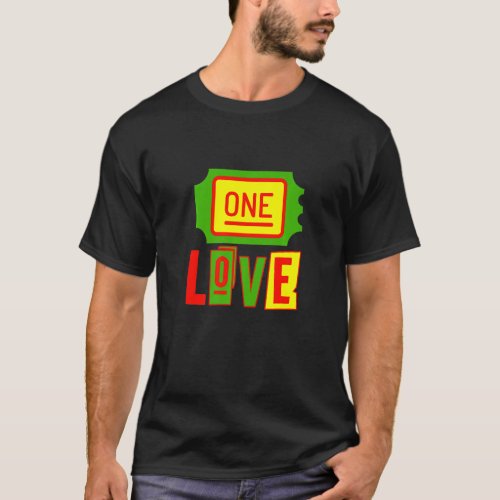 Jamaica One Love Reggae Rasta Reggae Roots   T_Shirt