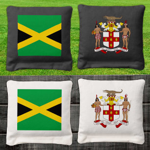 Jamaica patriotic bags, Jamaican Flag Cornhole Bags