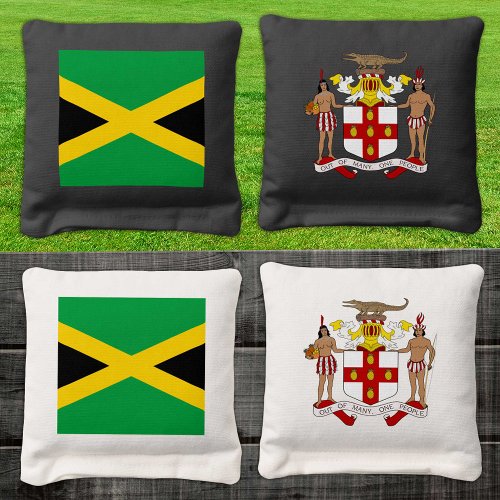 Jamaica patriotic bags Jamaican Flag Cornhole Bags