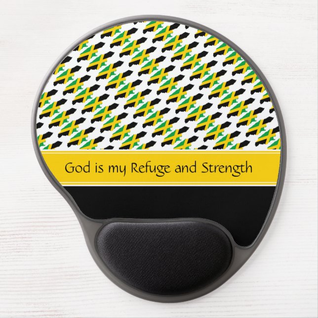 JAMAICA Patriotic Christian Custom Inspirational Gel Mouse Pad (Front)