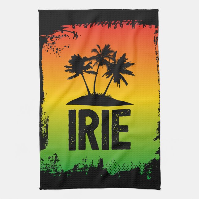 Jamaica Patwah Saying Irie Chill Out Relax Towel (Vertical)