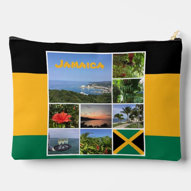 Jamaica Photo Collage Accessory Pouch (Back)