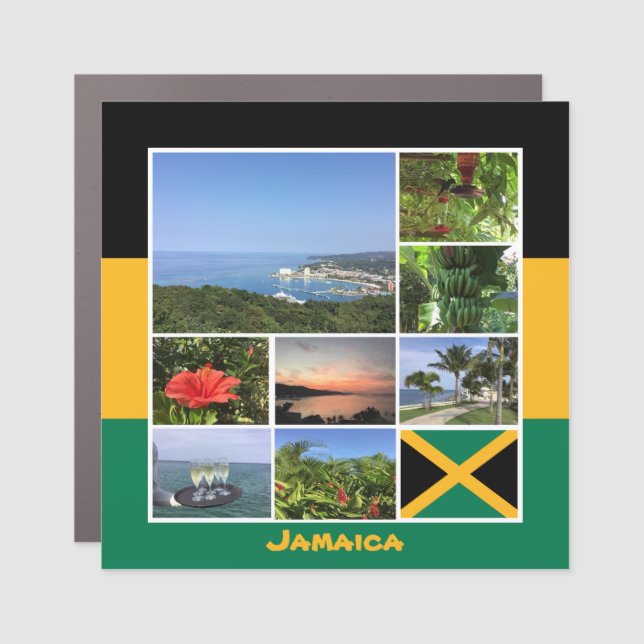 Jamaica Photo Collage Car Magnet (Front)