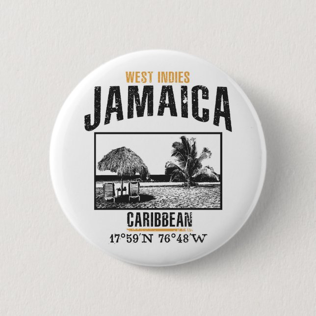 Jamaica Pinback Button (Front)