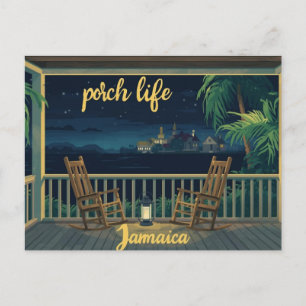 Jamaica Porch life evening  Postcard