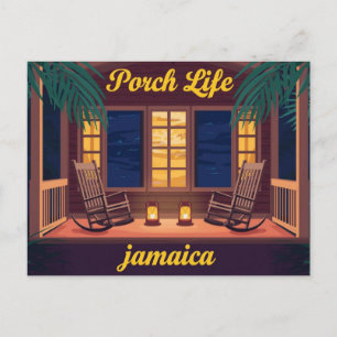 Jamaica Porch life evening Postcard