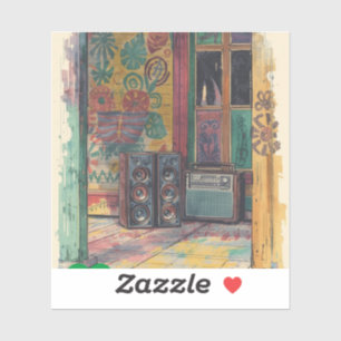 Jamaica porch life  sticker