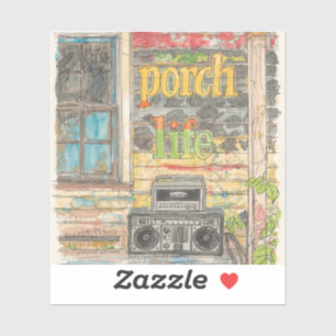 Jamaica porch life  sticker