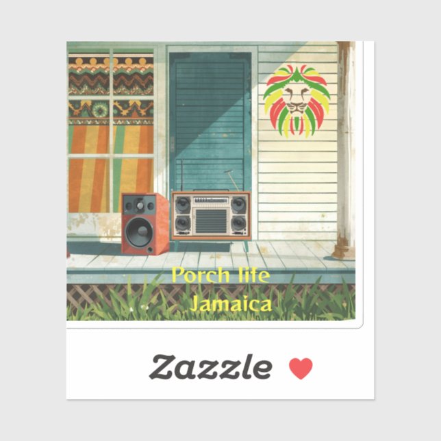 Jamaica porch life  sticker (Sheet)