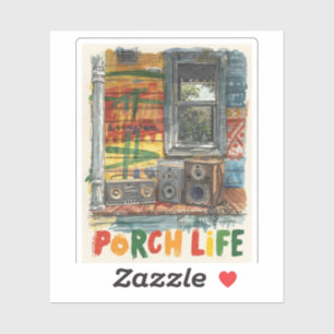 Jamaica porch life  sticker