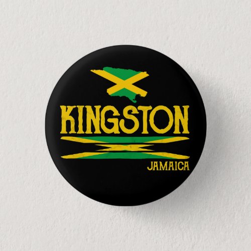Jamaica Proud Jamaicans Rasta Reggae Kingston Button