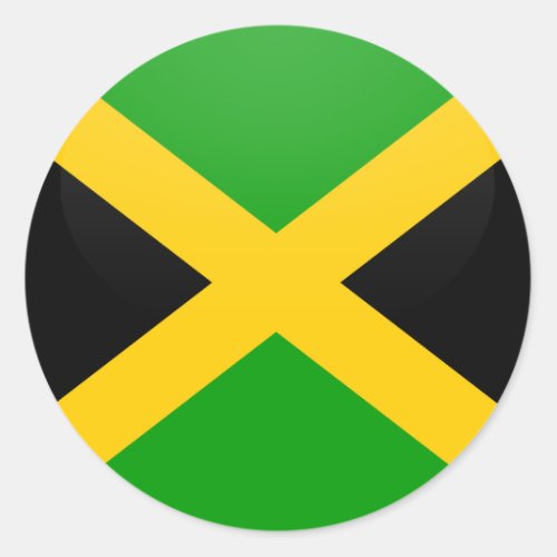 Jamaica quality Flag Circle Classic Round Sticker