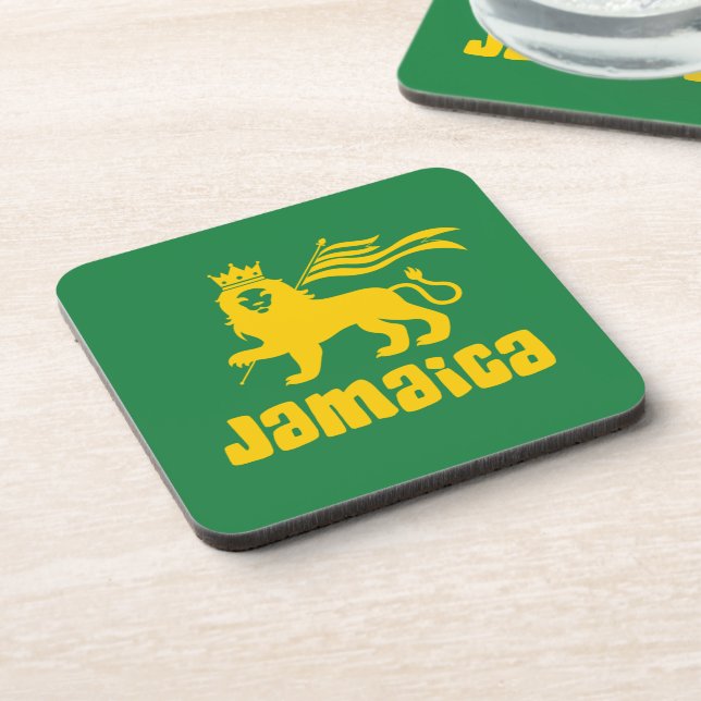 Jamaica Rasta Lion  Beverage Coaster (Left Side)