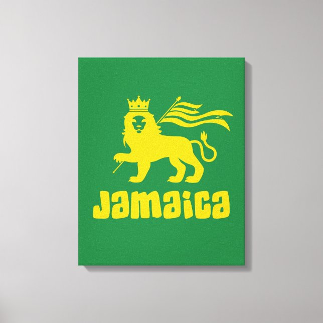 Jamaica Rasta Lion   Canvas Print (Front)