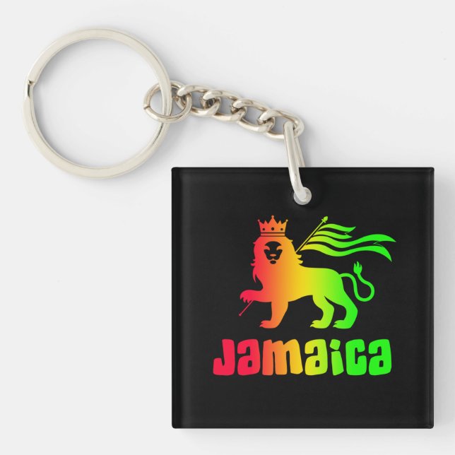 Jamaica Rasta Lion  Keychain (Front)