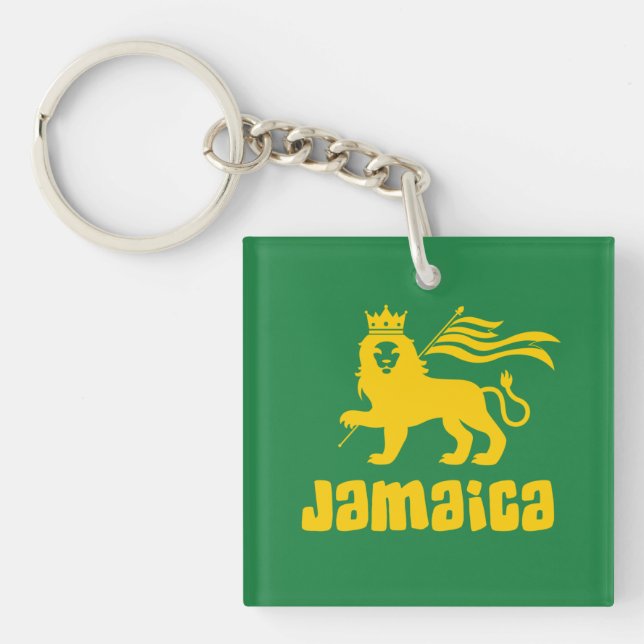 Jamaica Rasta Lion   Keychain (Front)
